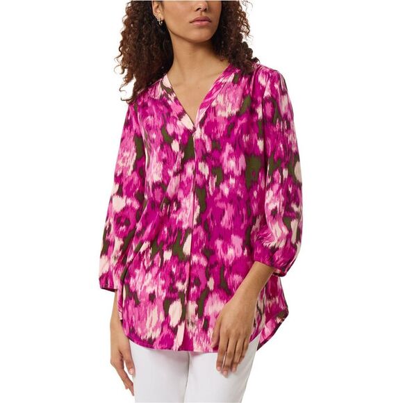 Jones New York Womens Bright Orchid Tunic Blouse, Multicoloured, NWT - Picture 1 of 1